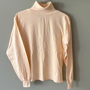 Light Peach Turtleneck Tunic Top